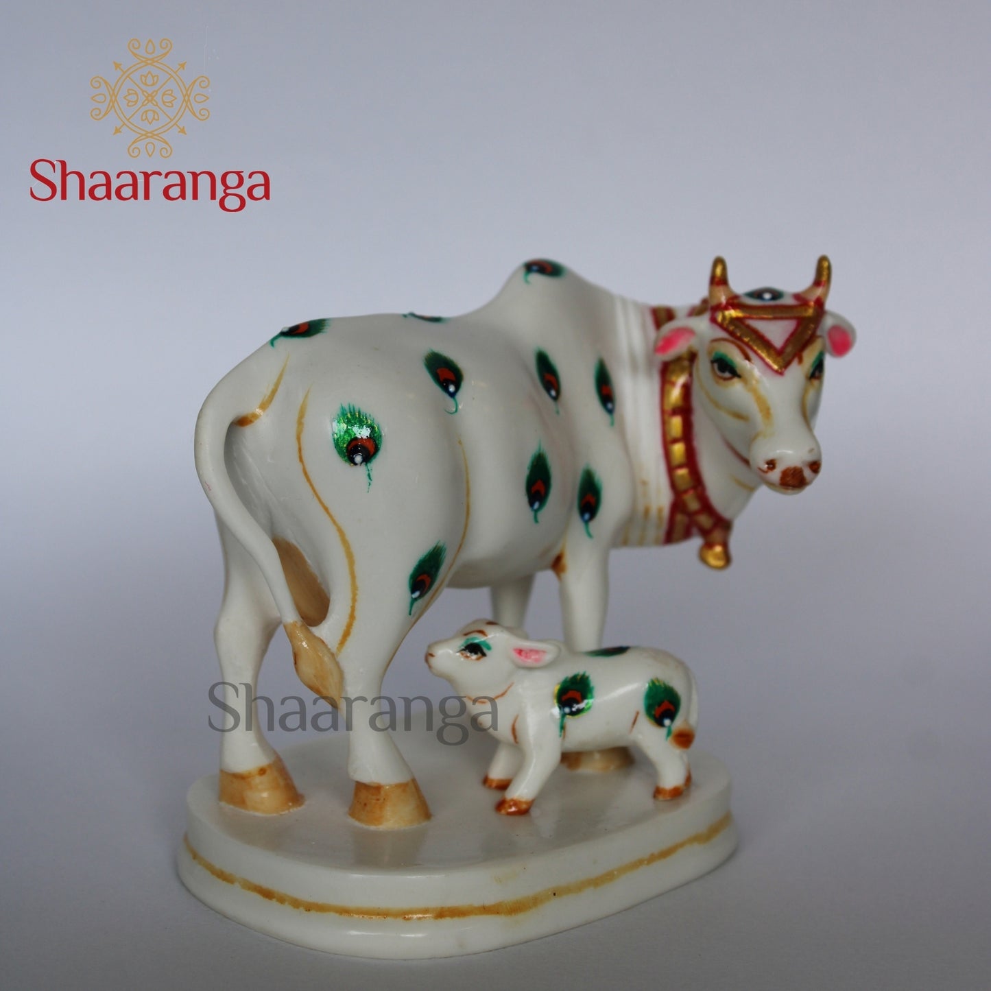 4 Inches Polyresin Cow with Calf
