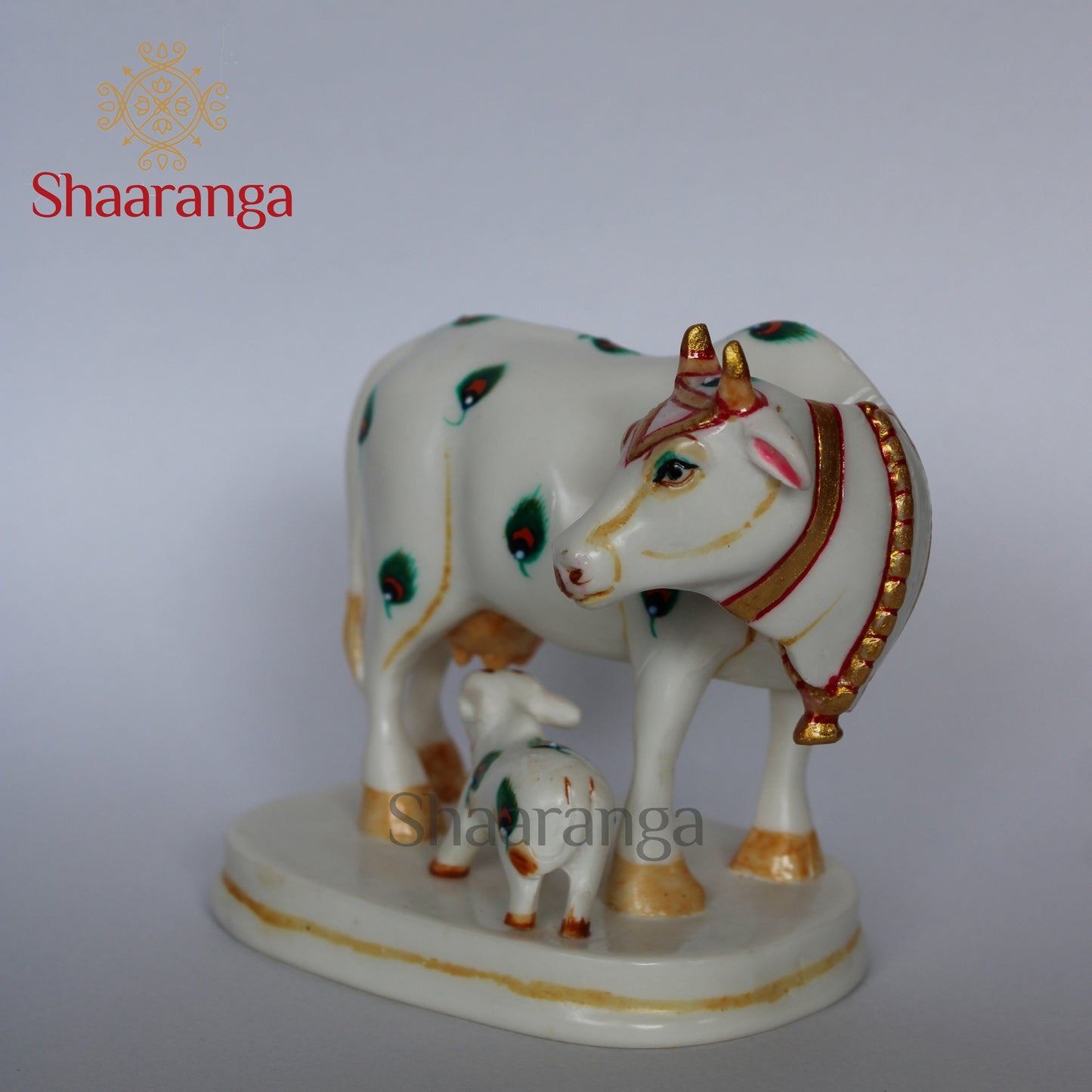 4 Inches Polyresin Cow with Calf