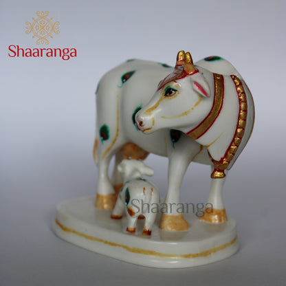 4 Inches Polyresin Cow with Calf