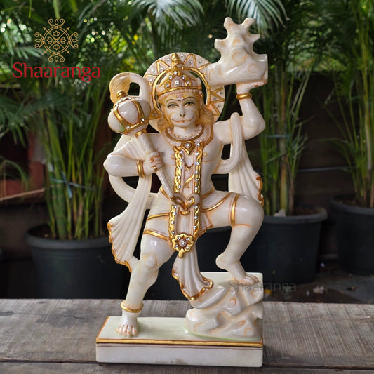 17 Inches Marble Sanjeevani Hanuman Idol