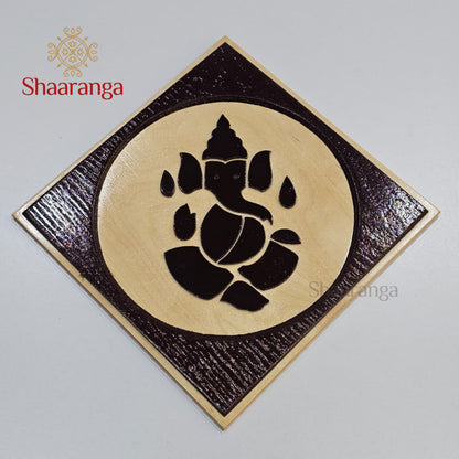 8.5 Inches Ganesha Square Panel