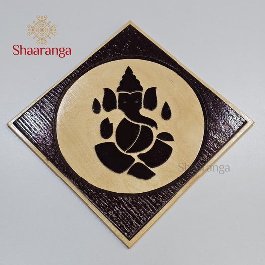 8.5 Inches Ganesha Square Panel