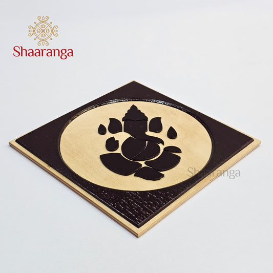 8.5 Inches Ganesha Square Panel