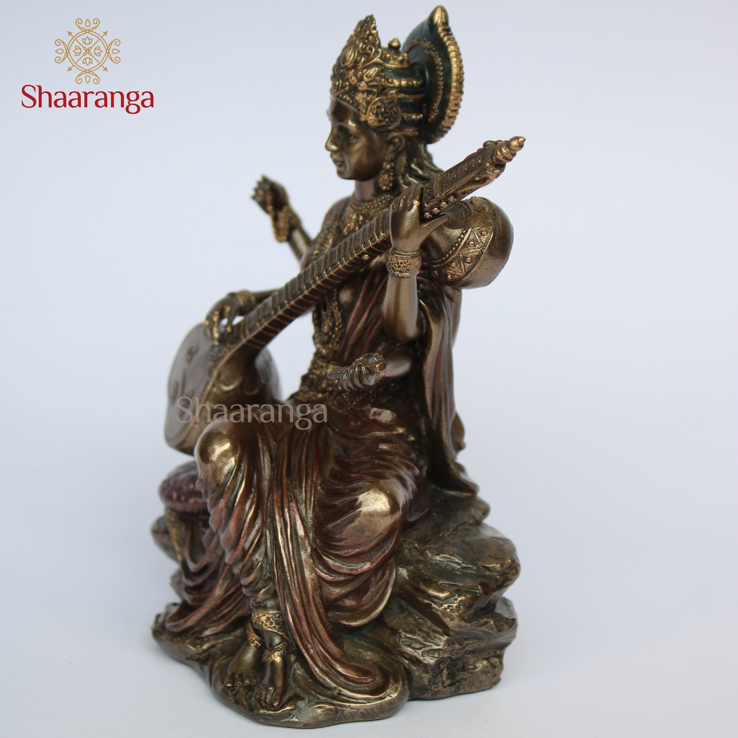 6 Inches Polyresin Saraswathi Sitting Idol