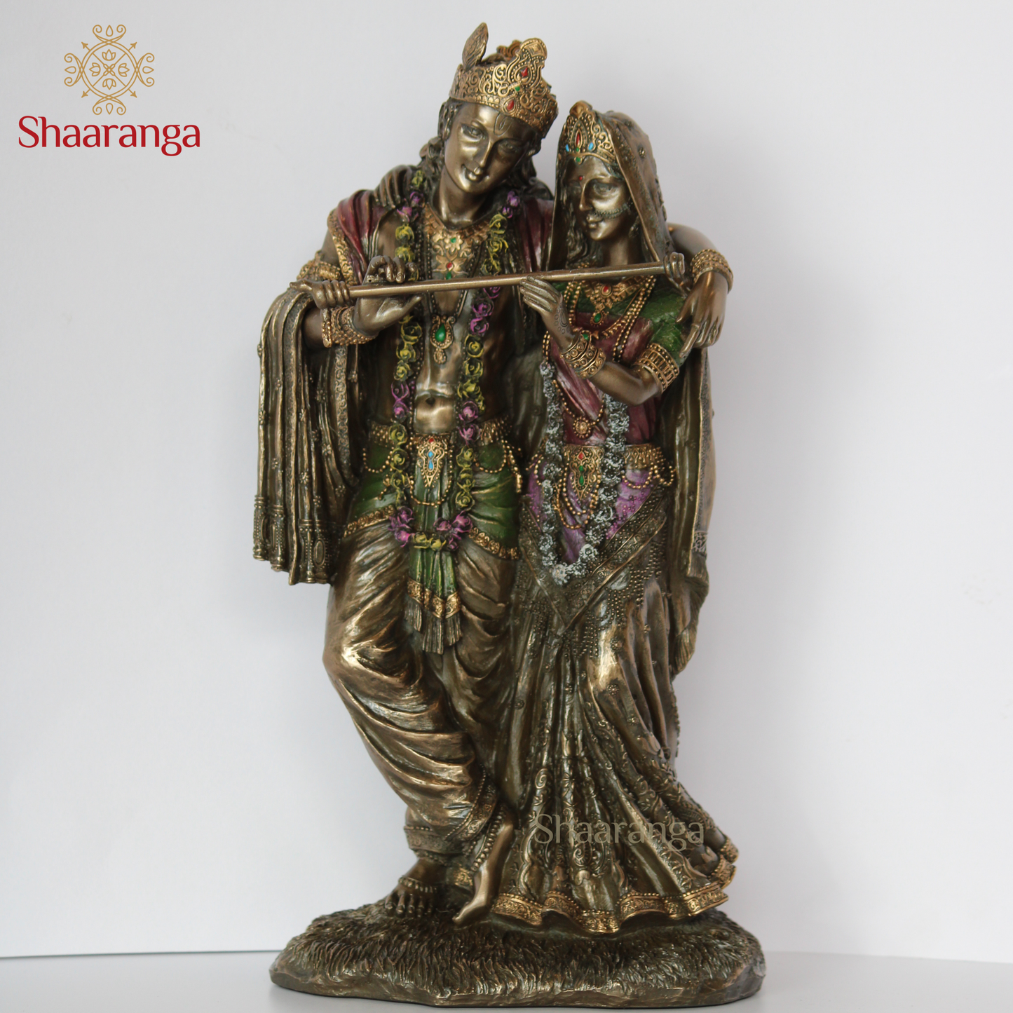 12 Inches Polyresin Radha Krishna Flute