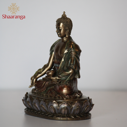 5 Inches Polyresin Buddha on Lotus Base