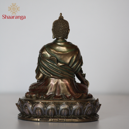 5 Inches Polyresin Buddha on Lotus Base