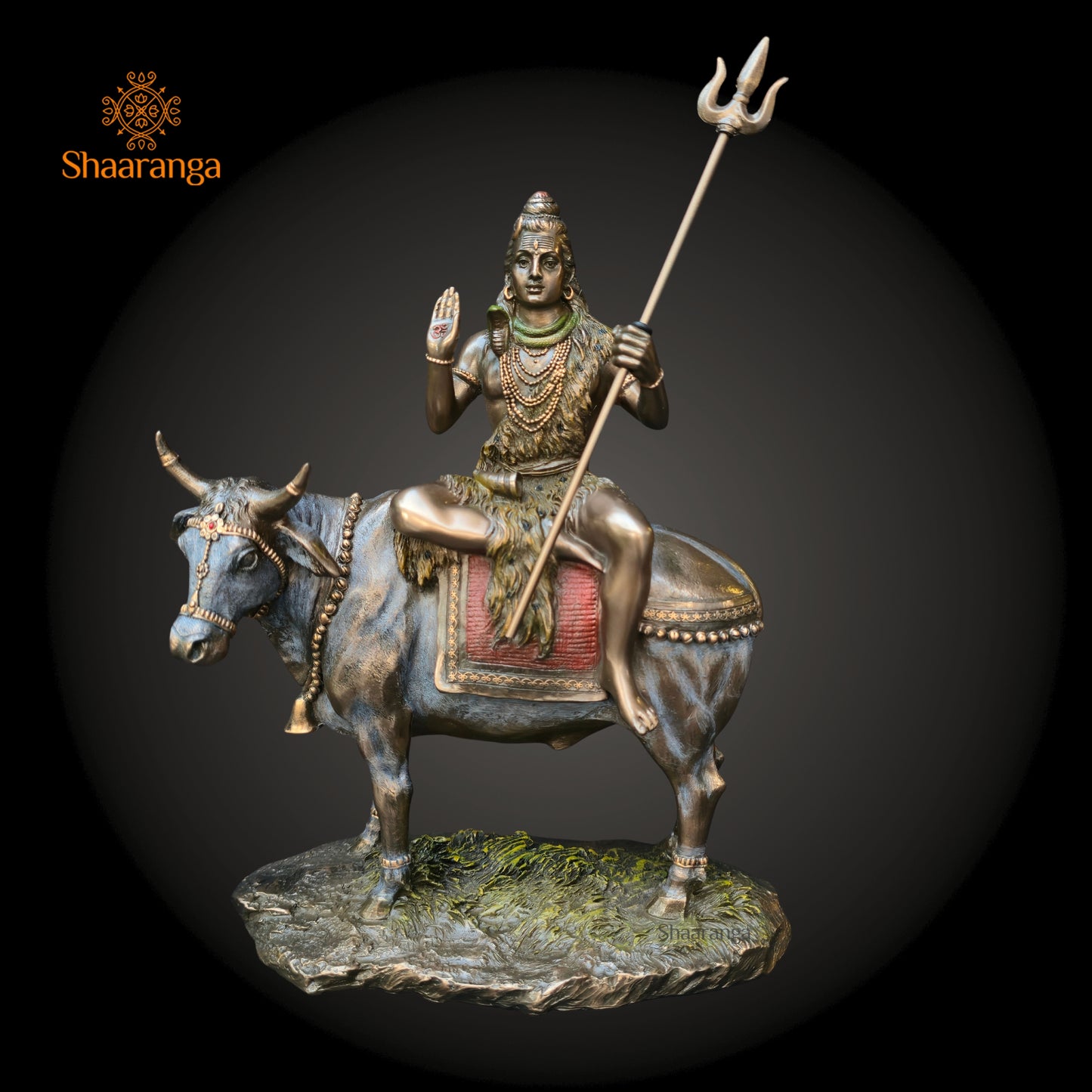 11 Inches Fiber Shiva Sitting On Nandi