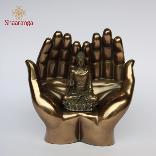 7 Inches Polyresin Double Hand Buddha