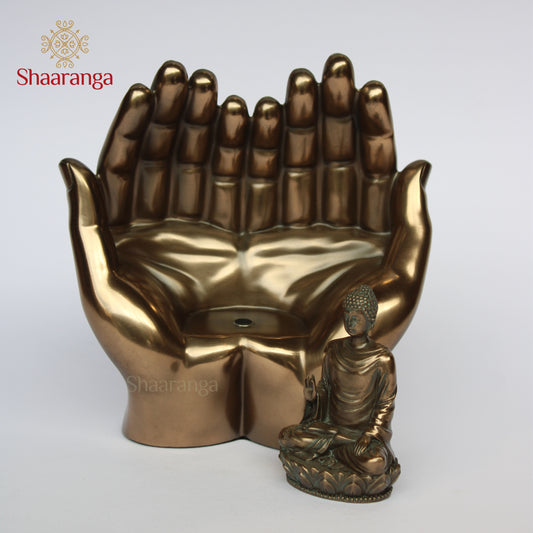 7 Inches Polyresin Double Hand Buddha