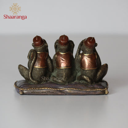 4 Inches Polyresin  3 Wise Monkey