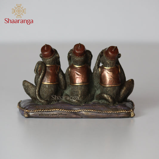 4 Inches Polyresin  3 Wise Monkey