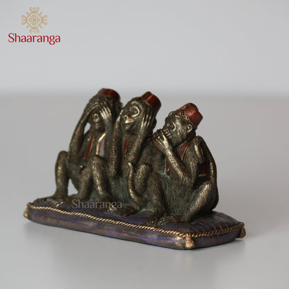 4 Inches Polyresin  3 Wise Monkey