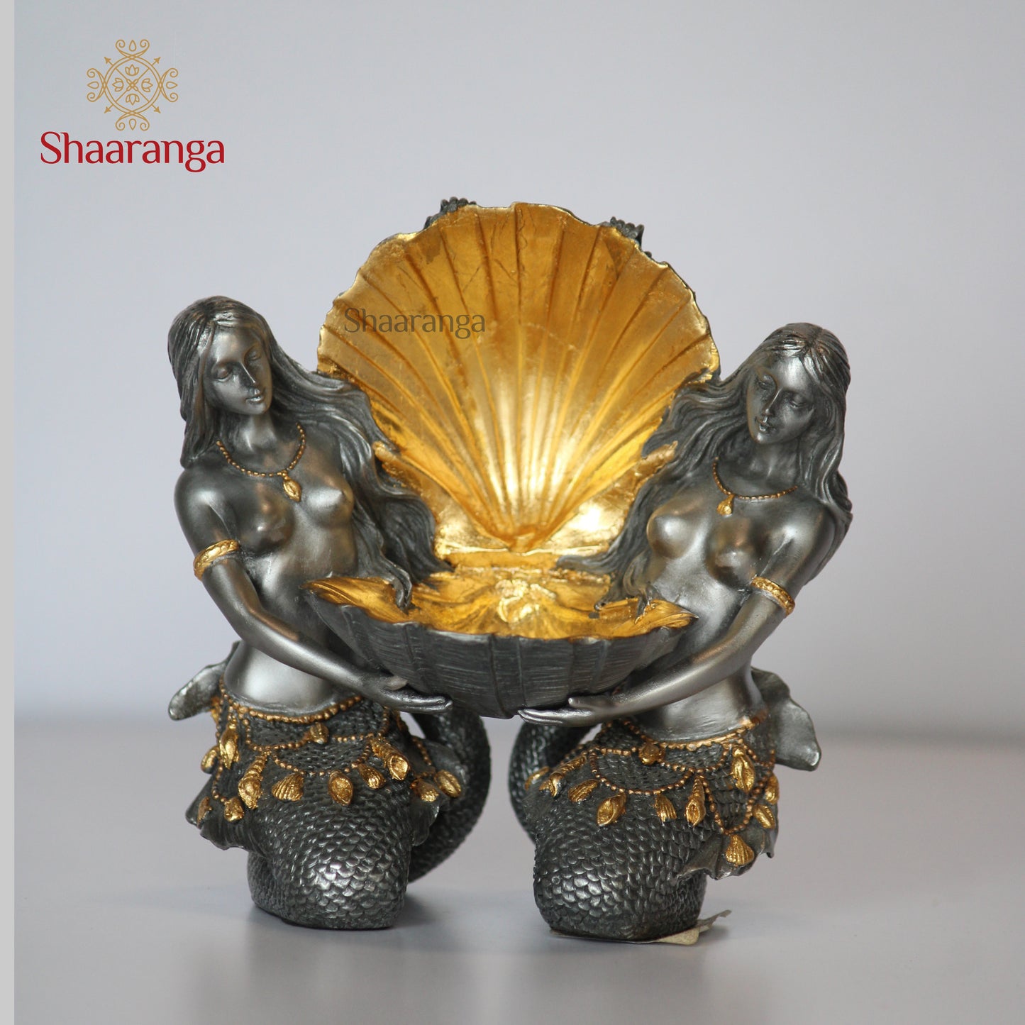 5 Inches Polyresin Mermaid With Conch