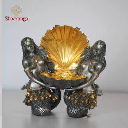 5 Inches Polyresin Mermaid With Conch