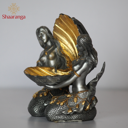 5 Inches Polyresin Mermaid With Conch