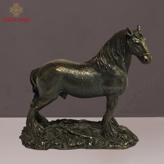 4 Inches Horse in Polyresin Fibre – Cute Decorative Artifact