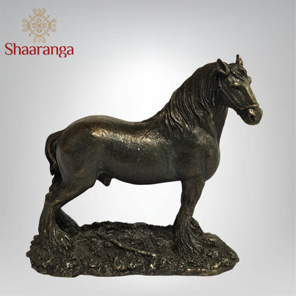 4 Inches Horse in Polyresin Fibre – Cute Decorative Artifact