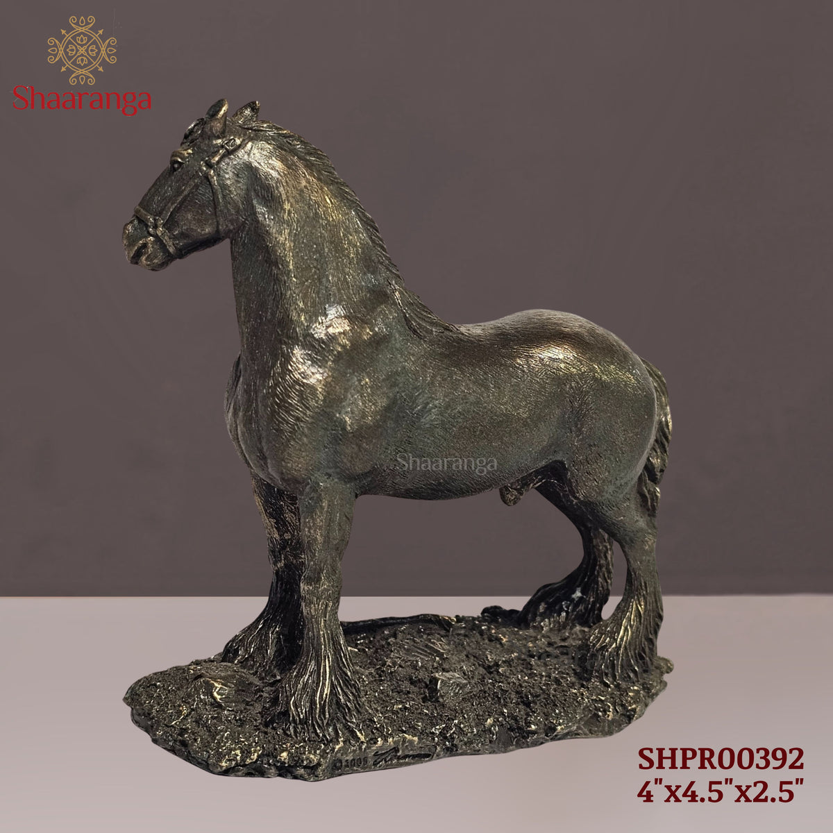 4 Inches Horse in Polyresin Fibre – Cute Decorative Artifact