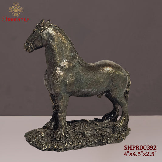 4 Inches Horse in Polyresin Fibre – Cute Decorative Artifact
