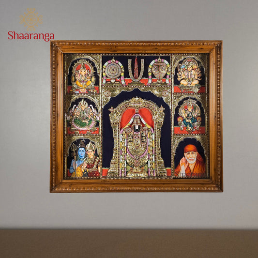 37.5 Inches Balaji Tanjore Painting with 22K Gold Work