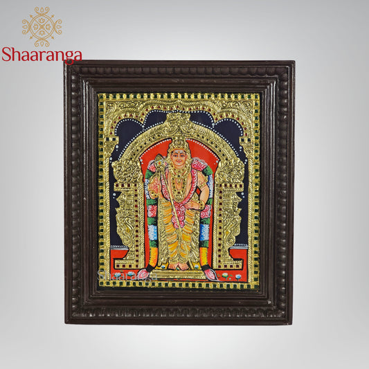 14x12 Inches Subrahmanya Swamy Tanjore Painting with 22K Gold  Work