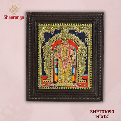 14x12 Inches Subrahmanya Swamy Tanjore Painting with 22K Gold  Work