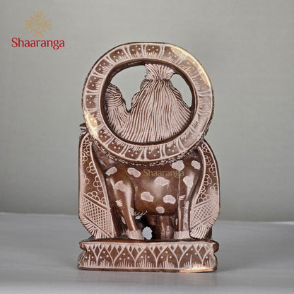 6.5 Inches Stone Radha Krishna Soft Stone