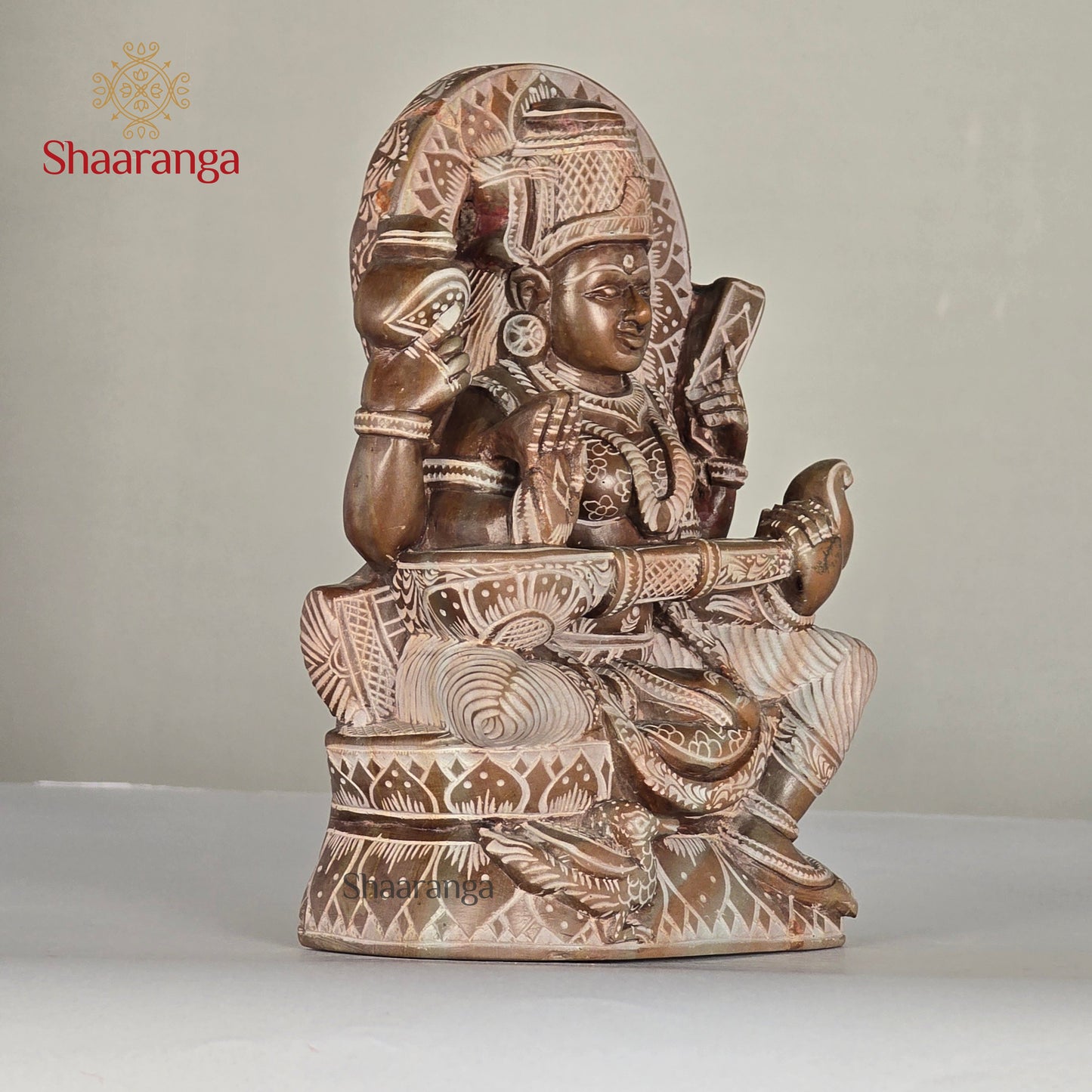 6 Inches Stone Saraswathi Soft Stone