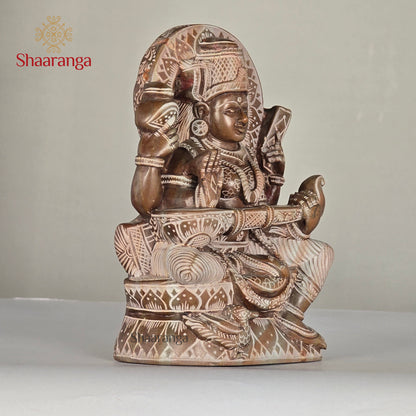 6 Inches Stone Saraswathi Soft Stone