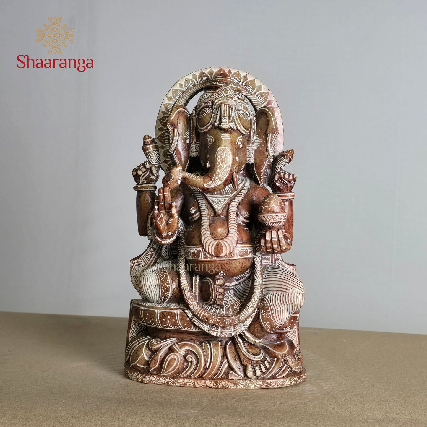 13 Inches Stone Ganesh