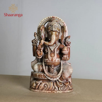 13 Inches Stone Ganesh