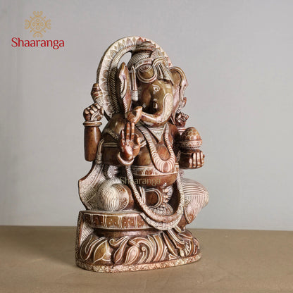 13 Inches Stone Ganesh
