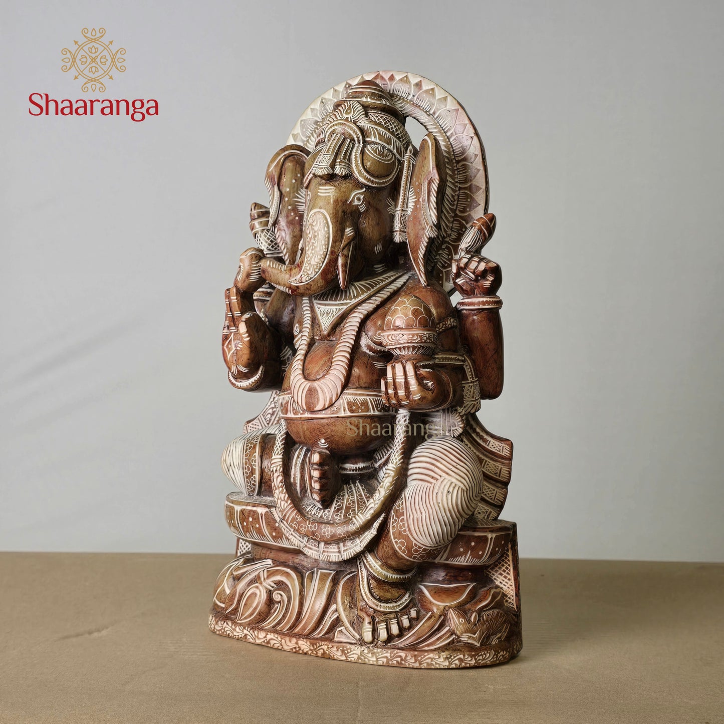 13 Inches Stone Ganesh
