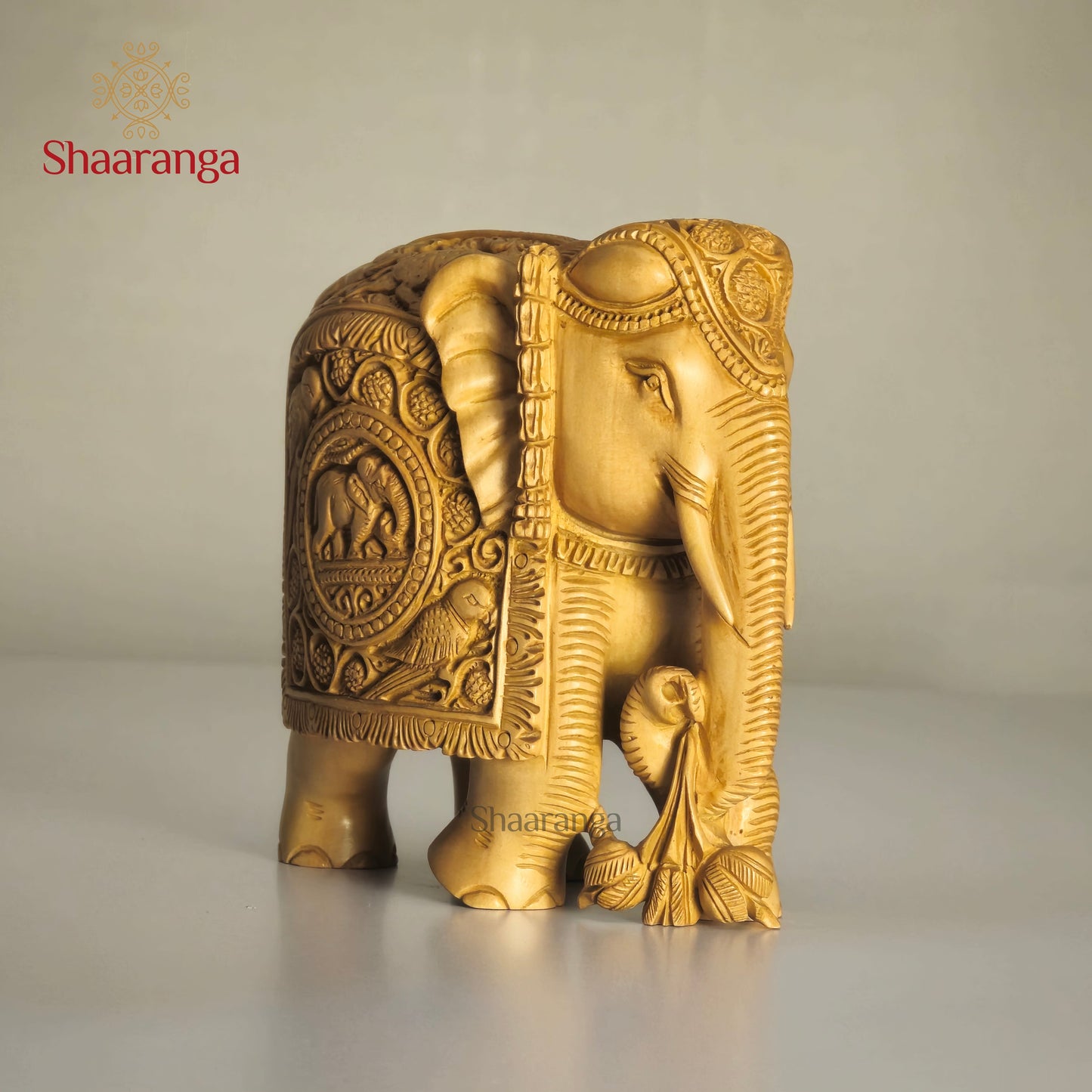 5 Inches Sandalwood  Elephant Carving
