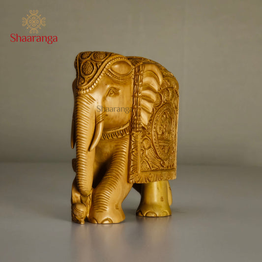5 Inches Sandalwood  Elephant Carving