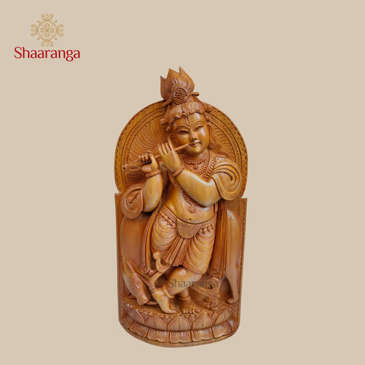 12 Inches Sandalwood Krishna Standing