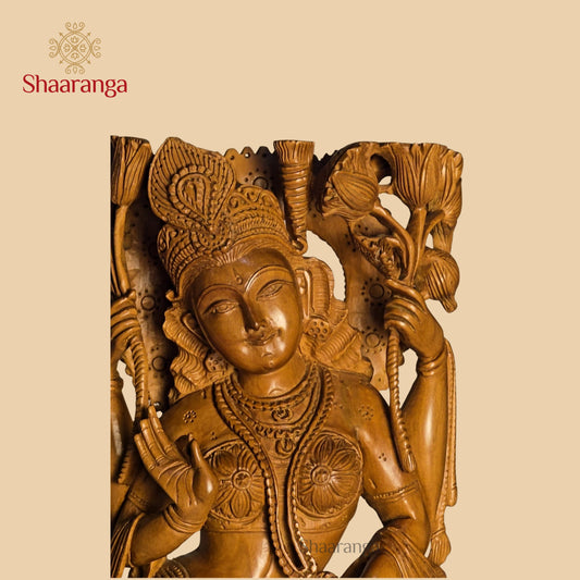12 Inches Sandalwood Lakshmi Standing