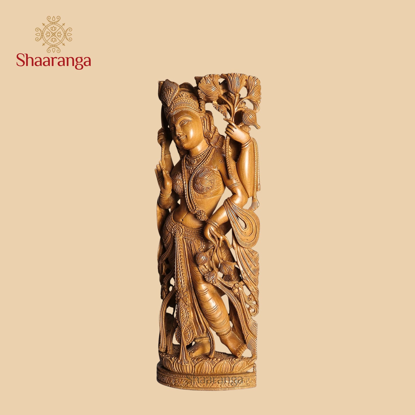 12 Inches Sandalwood Lakshmi Standing