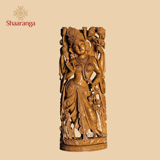 12 Inches Sandalwood Lakshmi Standing