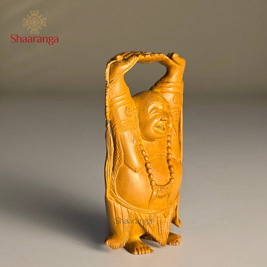4 Inches Sandalwood Laughing Buddha Standing