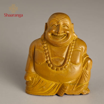 2 Inches Sandalwood Laughing Buddha Sitting