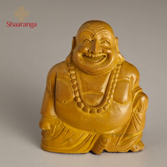2 Inches Sandalwood Laughing Buddha Sitting
