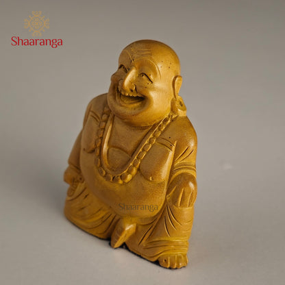2 Inches Sandalwood Laughing Buddha Sitting