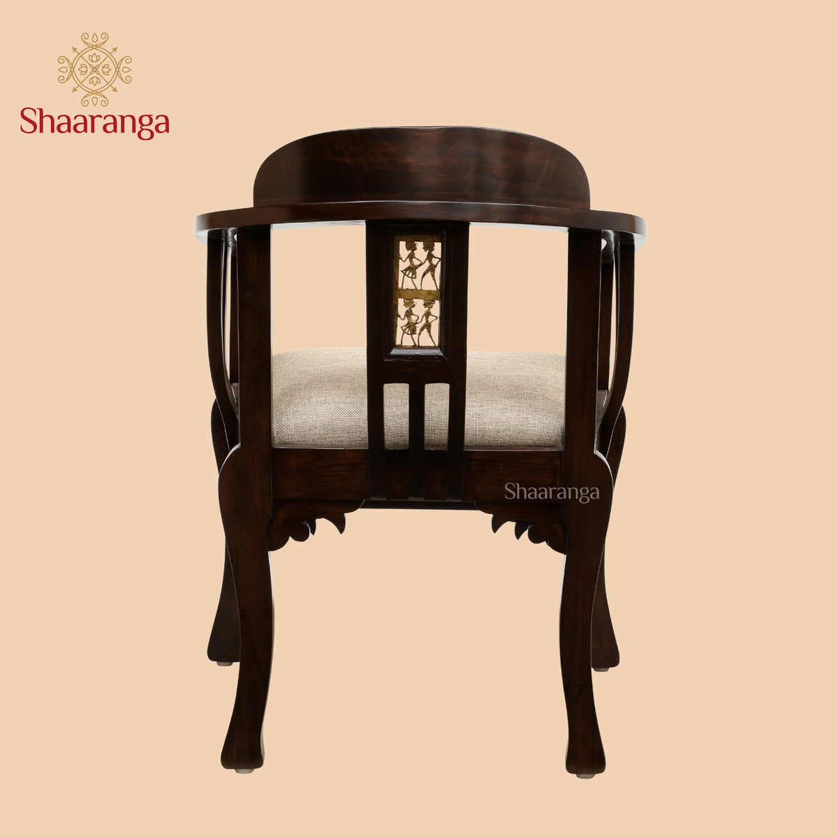 Espa Armchair in Premium Teakwood Walnut Finish
