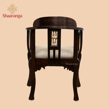 Espa Armchair in Premium Teakwood Walnut Finish