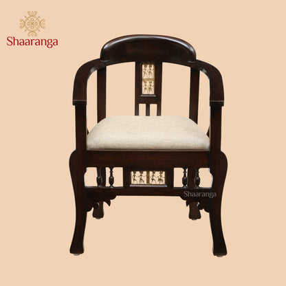 Espa Armchair in Premium Teakwood Walnut Finish