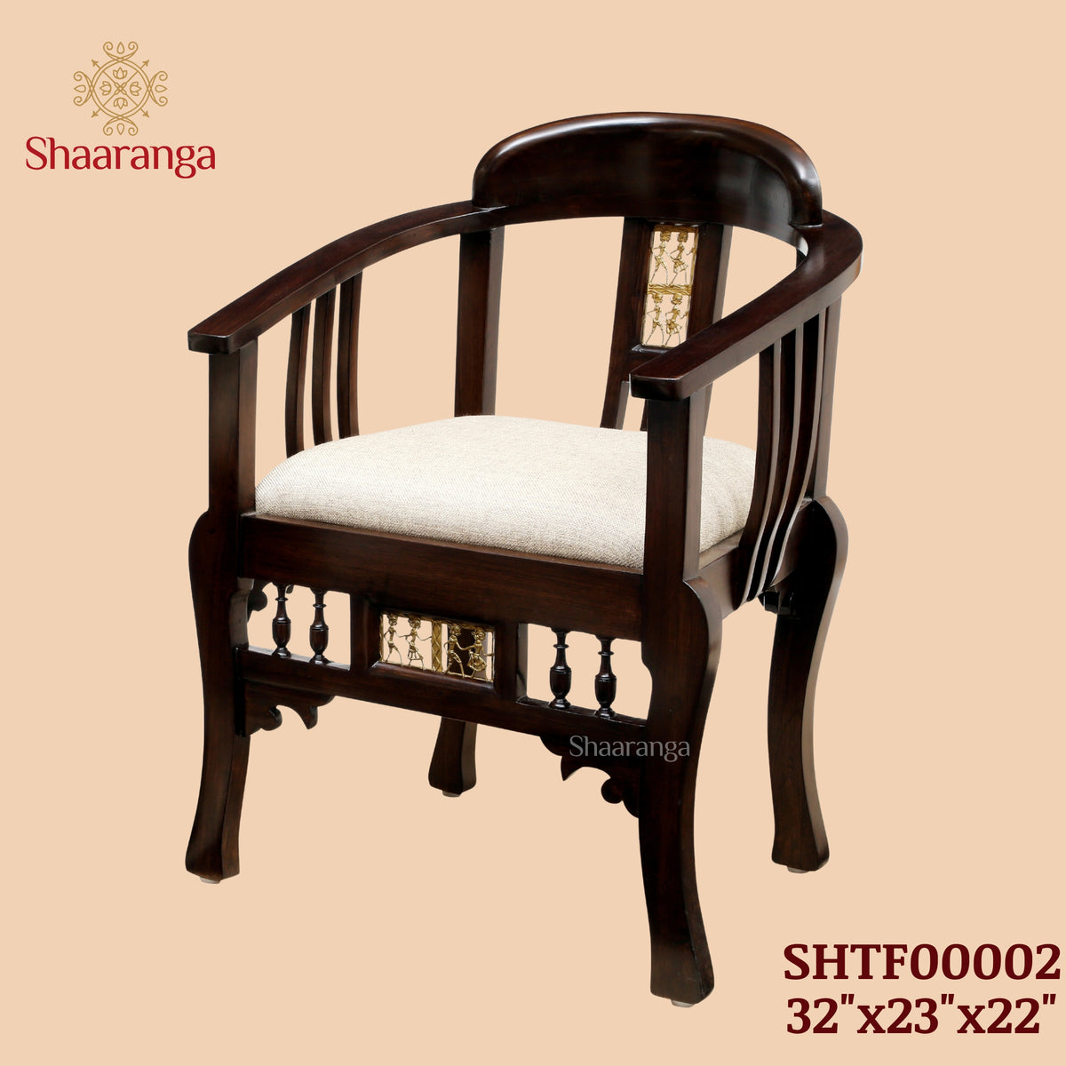 Espa Armchair in Premium Teakwood Walnut Finish