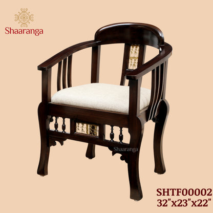 Espa Armchair in Premium Teakwood Walnut Finish