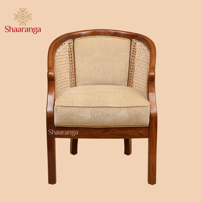 Dura Barrel Single Chair With Cane Work (32x23x23)